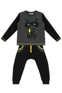 Denokids Be Brave Boys' T-Shirt Sweatpants Set - Image 3
