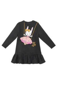 Denokids Glitter Rabbit Girls' Dress - Image 3