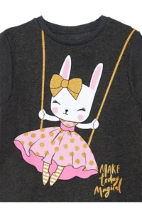 Denokids Glitter Rabbit Girls' Dress - Image 5
