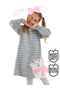 Denokids Teddy Bear Girls' Striped Dress