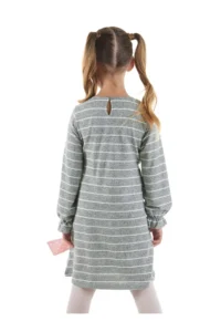 Denokids Teddy Bear Girls' Striped Dress - Image 2
