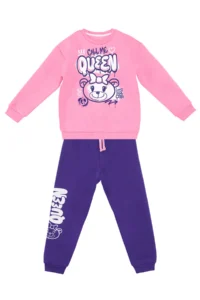 Denokids Queen Bear Girls' Tracksuit Set - Image 3