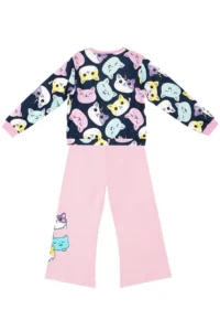 Denokids Sevimli Kediler Girls' Tracksuit Set - Image 4