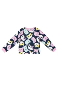 Denokids Sevimli Kediler Girls' Tracksuit Set - Image 5