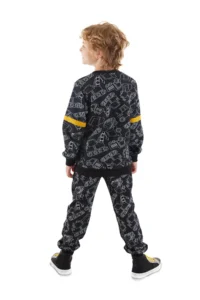 Denokids Arabalar Boys' Black Tracksuit Set - Image 2