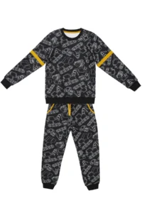 Denokids Arabalar Boys' Black Tracksuit Set - Image 3