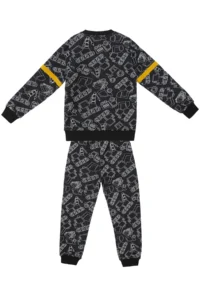 Denokids Arabalar Boys' Black Tracksuit Set - Image 4