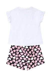 Denokids Hearted Owl Girls' Summer T-Shirt Shorts Set - Image 4