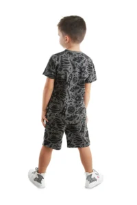 Denokids Uzay Roket Boys' T-Shirt Shorts Set - Image 2