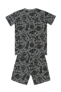 Denokids Uzay Roket Boys' T-Shirt Shorts Set - Image 4