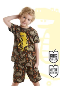 Denokids Kaykay Dino Boys' Summer T-Shirt Shorts Set