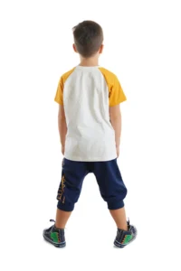 Denokids Roarsome Dino Boy's Summer T-shirt Capri Shorts Set - Image 2
