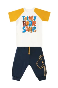 Denokids Roarsome Dino Boy's Summer T-shirt Capri Shorts Set - Image 3