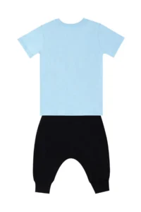 Denokids Shark'n Roll Boy's Summer T-shirt Capri Shorts Set - Image 4