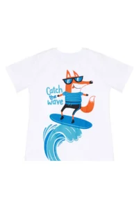 Denokids Surf Fox Boy's Summer T-shirt Capri Shorts Set - Image 5