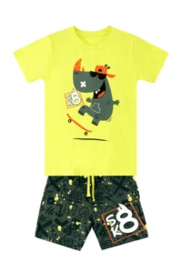 Denokids Kaykay Hipo Boys' Summer T-Shirt Shorts Set - Image 3