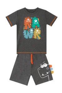 Denokids Rawr Dino Boys' Summer T-Shirt Shorts Set - Image 3