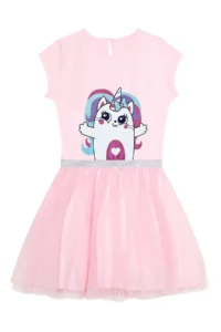 Denokids Kitten Unicorn Girls' Tulle Tutu Pink Dress - Image 3