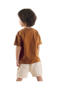 Denokids Baby Boy Kids Summer Muslin Shorts T-shirt Set with Camping Car - Image 2