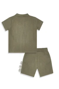 Denokids Dino Baby Boy Kid Summer Muslin Shorts Shirt Set - Image 5