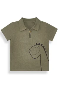 Denokids Dino Baby Boy Kid Summer Muslin Shorts Shirt Set - Image 6