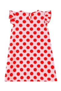 Denokids Chubby Cat Girl's Poplin Pink Ruffle Summer Dress - Image 4