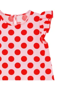 Denokids Chubby Cat Girl's Poplin Pink Ruffle Summer Dress - Image 6