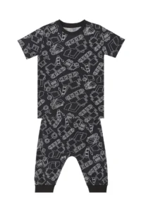 Denokids Car Boy Black Summer T-Shirt Capri Shorts Set - Image 3