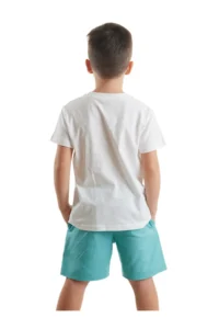 Denokids Timsah Boys' T-Shirt Gabardine Shorts Set - Image 2