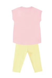 Denokids Kediler Girls' Summer Tunic T-Shirt Leggings Set - Image 4