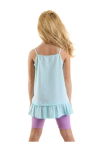 Denokids Best Friends Girl's Strappy Summer Tunic T-shirt Tights Set - Image 2
