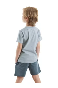 Denokids Ahoy Kedi Boys' Summer T-Shirt Shorts Set - Image 2