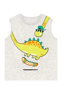Denokids Skateboard Dino Boy's Summer Sleeveless T-shirt Shorts Set - Image 5