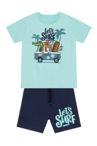Denokids Let's Surf Boys' T-Shirt Shorts Set - Image 3