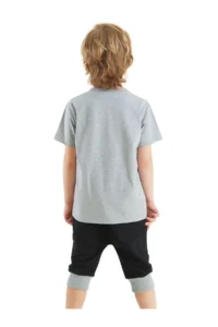 Denokids Rakun Boys' Summer T-Shirt Capri Shorts Set - Image 2