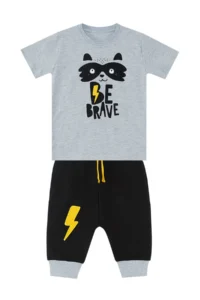 Denokids Rakun Boys' Summer T-Shirt Capri Shorts Set - Image 3