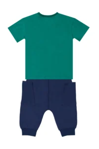 Denokids Funny Crocodile Boy Summer T-shirt Pocket Capri Shorts Set - Image 4