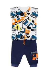 Denokids Cars Boy's Summer T-shirt Capri Shorts Set - Image 3