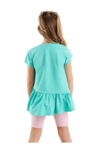 Denokids Sea Rabbit Girl's Summer Frilly T-shirt Tights Set - Image 2