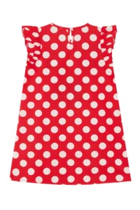 Denokids Cat Girl's Dress Poplin Red Polka Dot Summer Poplin Dress - Image 4
