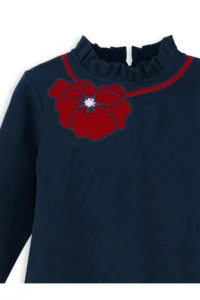 Denokids Gelincik Girls' Navy Blue Dress - Image 5