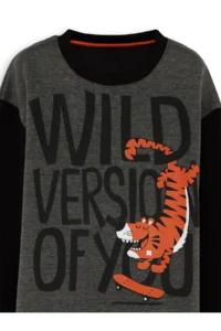 Denokids Wild Oversized Boys' Gray Tracksuit Set - Image 5