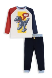 Denokids Bricks Dino Boys' T-Shirt Pants Set - Image 3