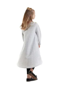 Denokids Gray Girls' Asymmetric Knitting Dress - Image 2