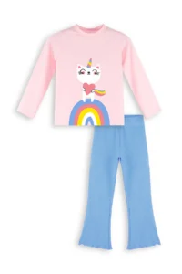 Denokids Catcorn Girls' T-Shirt Pants Set - Image 3