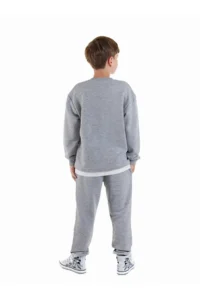 Denokids Harfler Boys' Gray Tracksuit Set - Image 2
