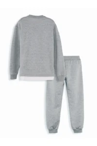 Denokids Harfler Boys' Gray Tracksuit Set - Image 4