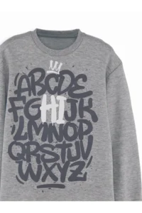 Denokids Harfler Boys' Gray Tracksuit Set - Image 5