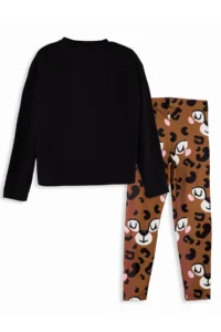 Denokids Leopard Girls' T-Shirt Leggings Set - Image 4