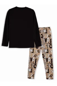 Denokids Love Girls' T-Shirt Leggings Set - Image 4